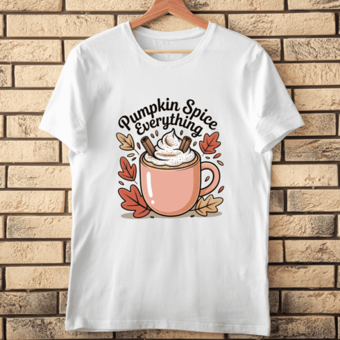 Pumpkin Spice Everything T-shirt Design cover image.