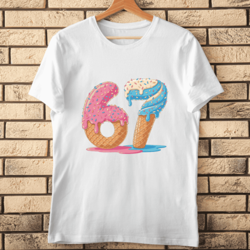 Sweet 67th Birthday Celebration T-shirt Design cover image.