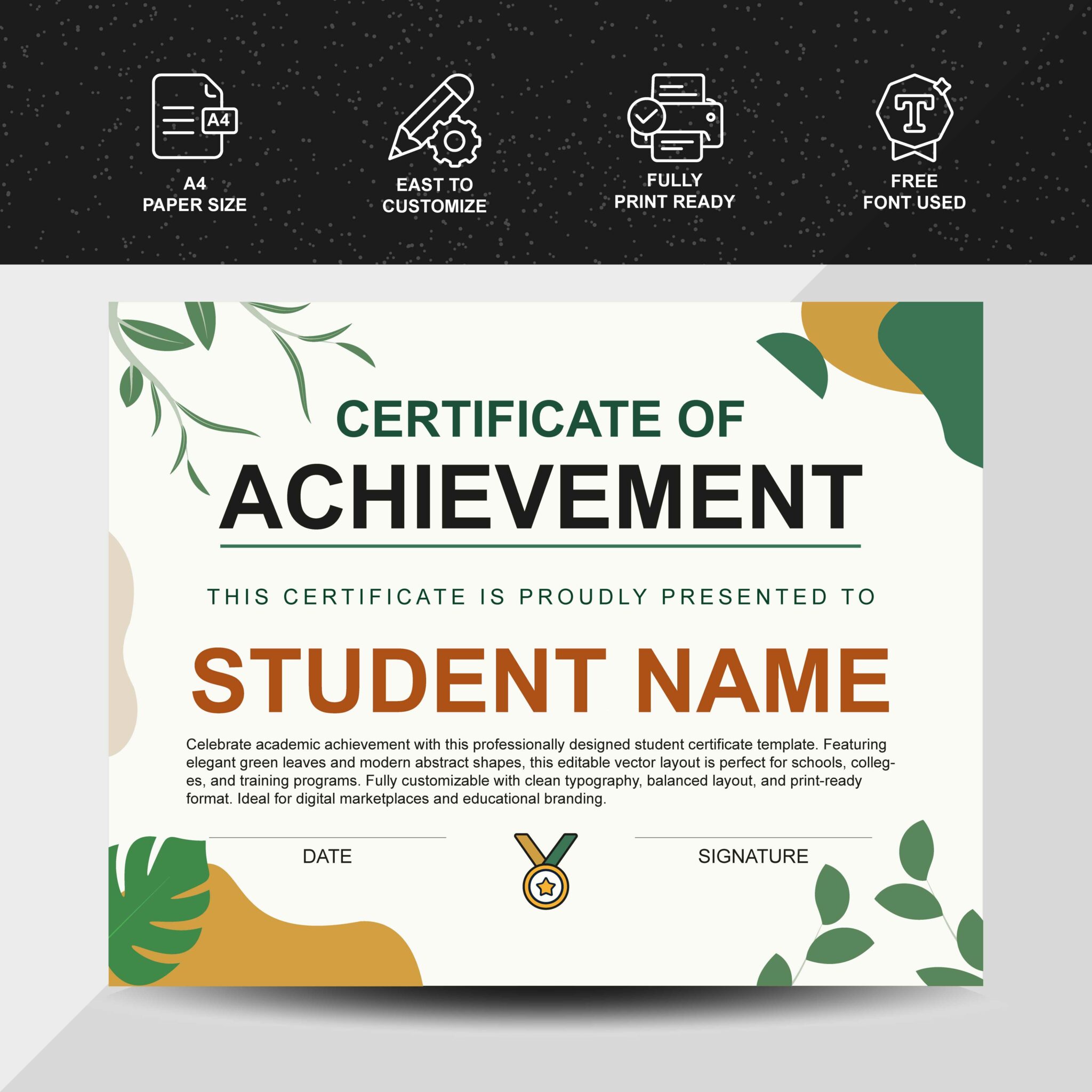 Image 16 for Free Student Certificate Templates