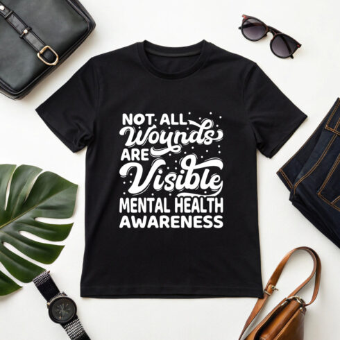 Motivational Mental Health Quote for Awareness and Support Merchandise cover image.