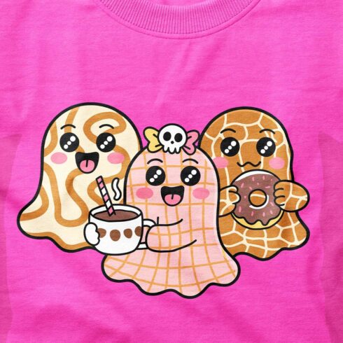 Funny Pantasmas Ghost Pan Dulce T Shirt Design cover image.