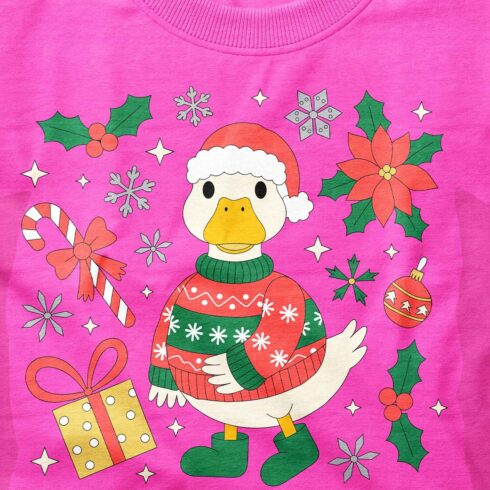 Retro Christmas Goose T Shirt Design, Preppy Christmas PNG cover image.