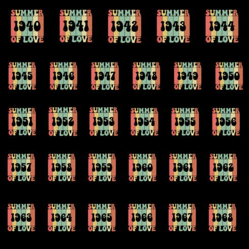Summer of Love Retro Vintage Tshirt cover image.