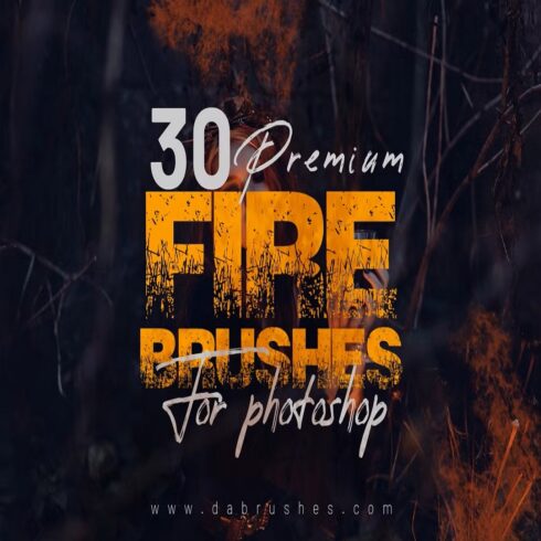 Premium Fire Brushes For Photoshop cover image.