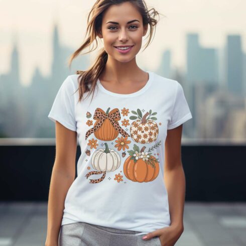 Floral Fall Pumpkin Coquette png cover image.