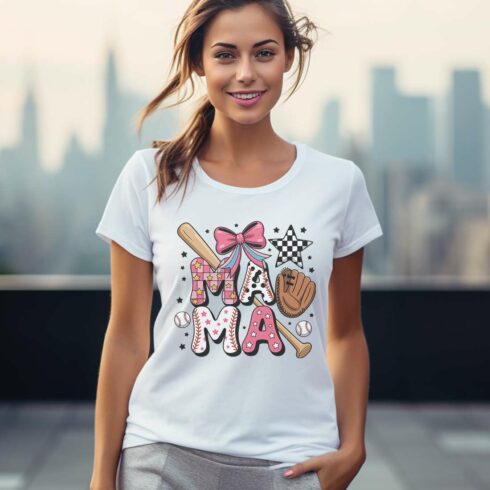 Baseball Mama Coquette Png, Preppy Baseball Png, cover image.