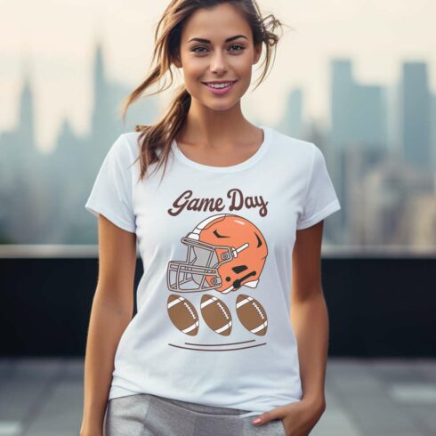 Preppy Football T Shirt Design svg cover image.