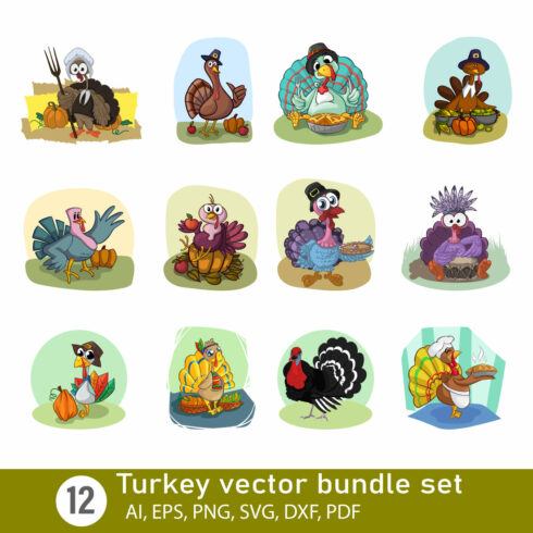 Turkey Vector Bundle Set cover image.