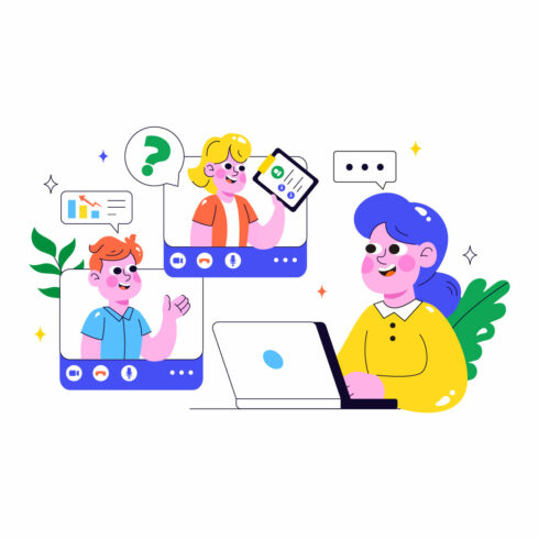 10 Remote Job Interview Illustration cover image.