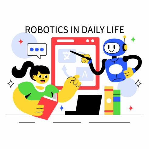 10 Robotics in Daily Life Illustration cover image.