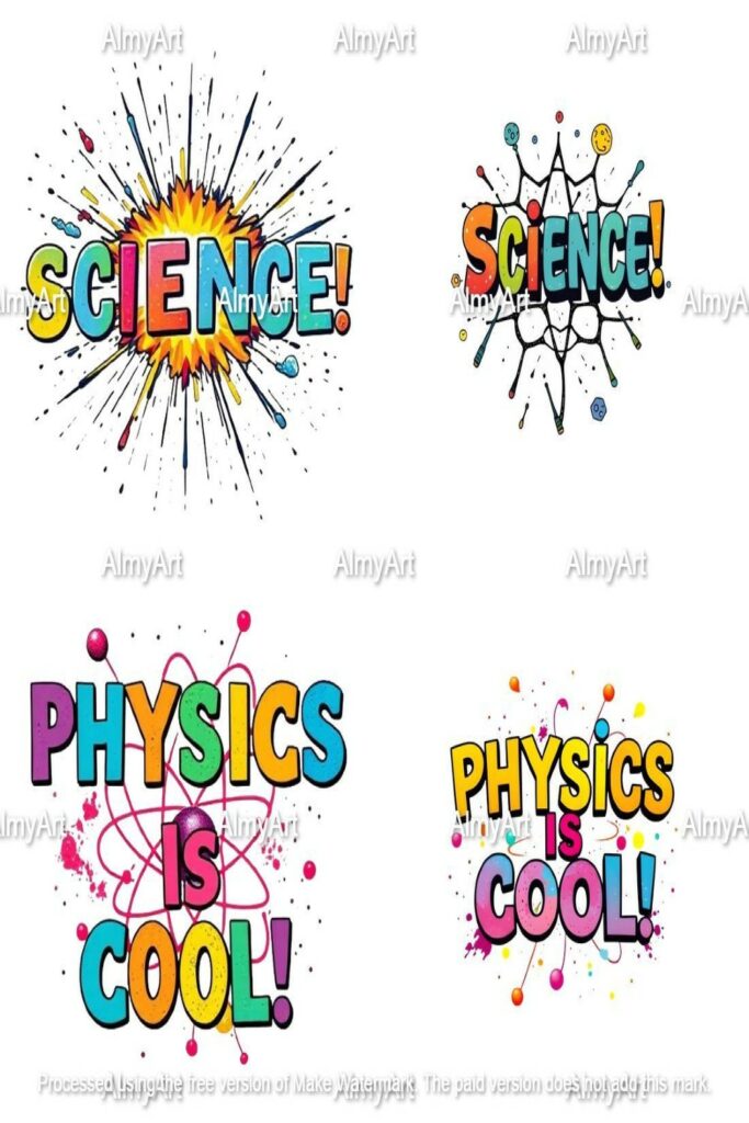 Science Bundle Educational Cliparts & Typography Designs 300 DPI JPEG ...