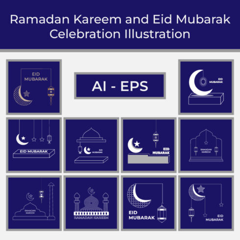 Ramadan Kareem and Eid Mubarak Celebration cover image.