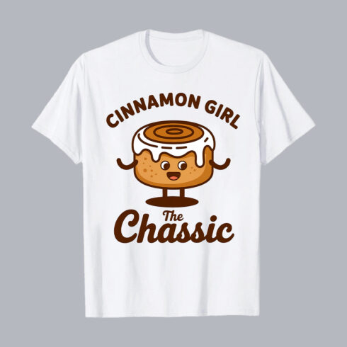 Cute funny Cinnamon Roll Emoji Faces Funny Cartoon T-Shirt Design T-Shirt Design PNG cover image.