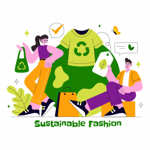 10 Sustainable Fashion Illustration cover image.