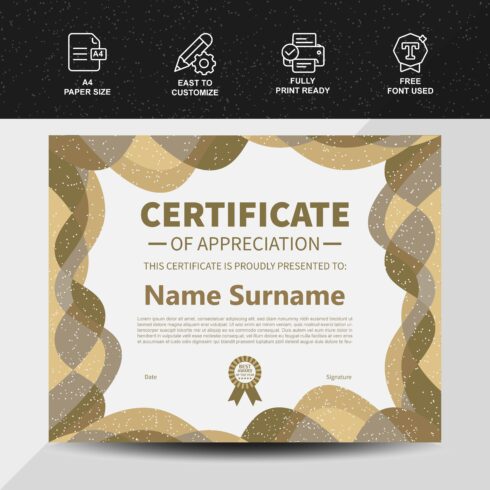Certificate of Gratitude cover image.