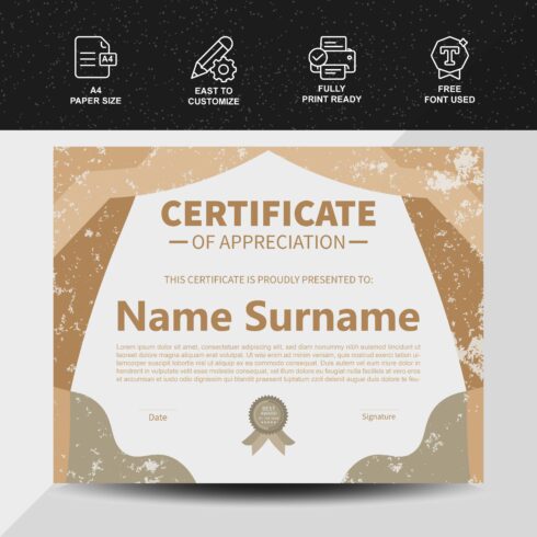 Elegant Certificate Design cover image.