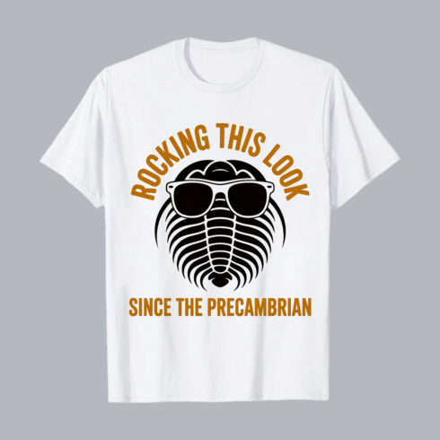 "Rocking This Look Since The Precambrian T-shirt Design with Trilobite and Sunglasses T-Shirt Graphic Design T-Shirt Design PNG cover image.