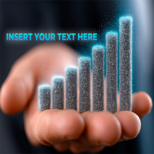 Business Growth Bar Chart Template – PSD (Editable) cover image.