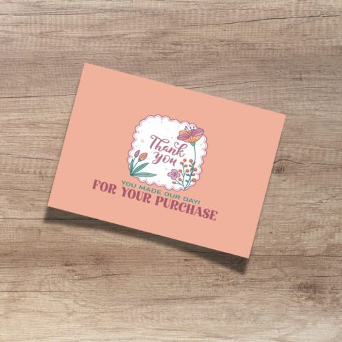 Thank You Card Design for Small Business | Digital Download (EPS, JPEG) cover image.