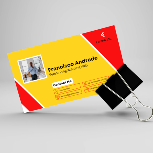 Modern Business Card for Senior Web Developer cover image.
