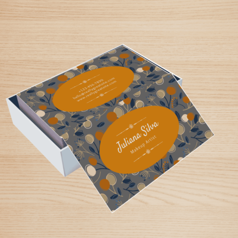 Modern Elite Makeup Artist Business Card cover image.