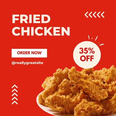 Instagram Template for “Fried to Perfection, Loved at First Bite” cover image.