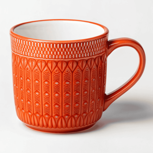 Orange Red Custom Coffee Mug Mockup cover image.