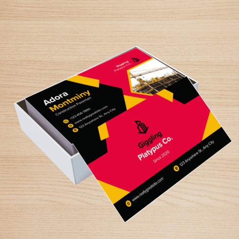 Construction Innovator Business Card cover image.