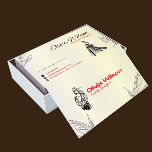 Modern Fashion Stylist Business Card cover image.