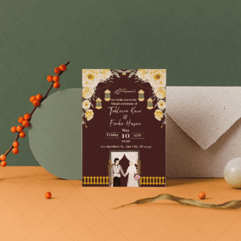 Wedding Invitation Card "Celebrating the Bond of Love" cover image.