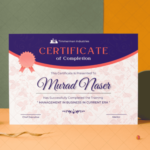 Certificate of Successful Completion cover image.