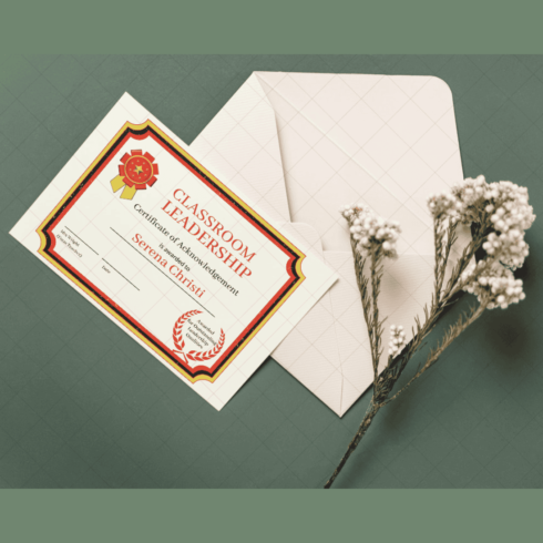 Certificate of Acknowledgement in Classroom Leadership cover image.