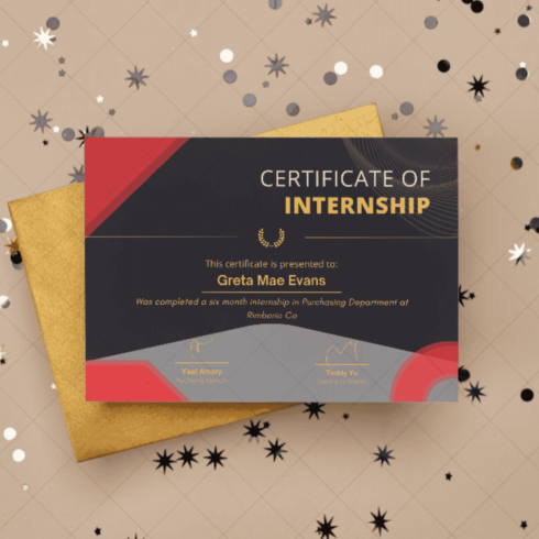 Internship Completion & Recognition Certificate cover image.