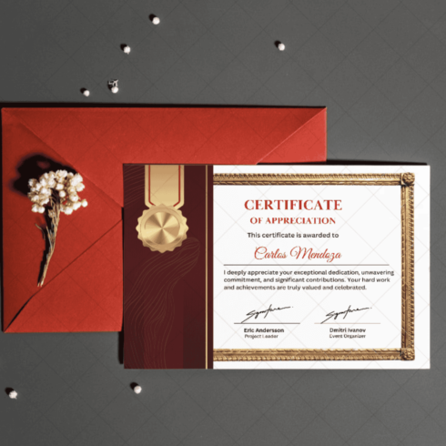 Award of Recognition for Significant Contributions cover image.