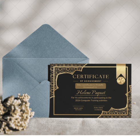 Certificate of Competence in Computer Skills cover image.