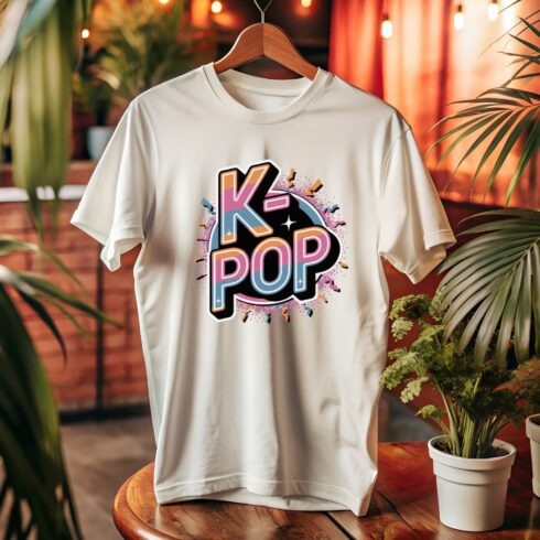 K-POP typography t-shirt design cover image.