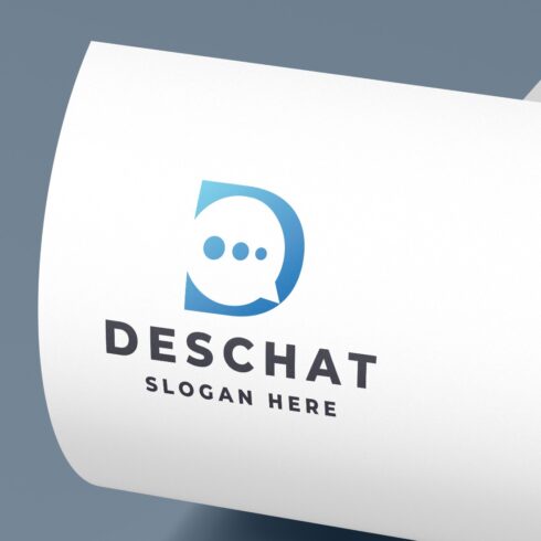 Modern Chat App Letter D Logo cover image.