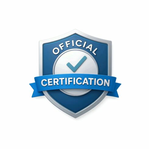 Official certification badge isolated on white background a symbol of trust, quality, and verification, ensuring credibility and reliability in various fields cover image.
