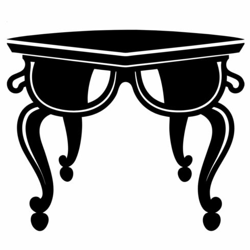 Elegant antique table isolated on white background, showcasing its ornate legs and classic design, perfect for adding a touch of vintage charm to any project cover image.