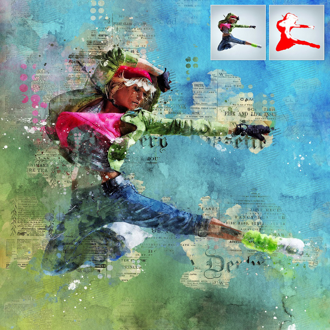 Aquarelle - Watercolor Painting Photoshop Action - MasterBundles
