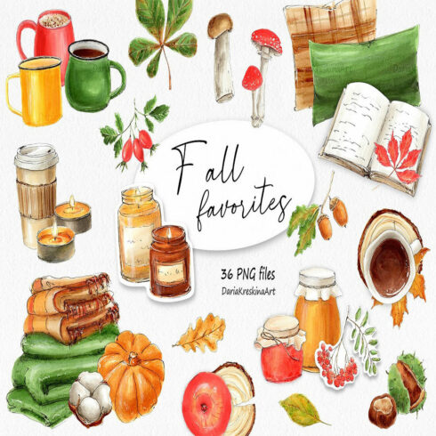 Cozy Fall clipart Transparent Fall clipart watercolor cover image.
