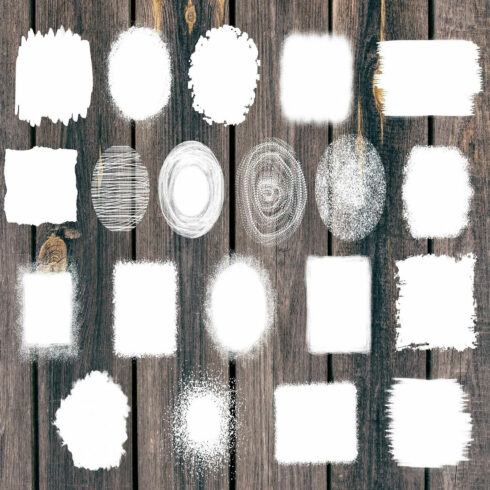 White Bleach Effect Backgrounds Sublimation Shape PNG Bundle cover image.