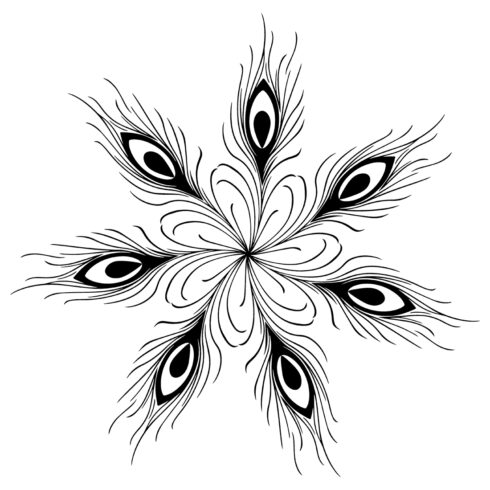 Peacock Feather Vector Elements & Seamless Pattern Set cover image.