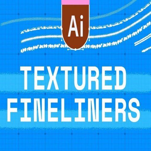 Textured Fineliner Adobe Illustrator cover image.