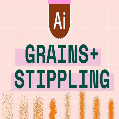 Adobe Illustrator Brush Set Grains cover image.