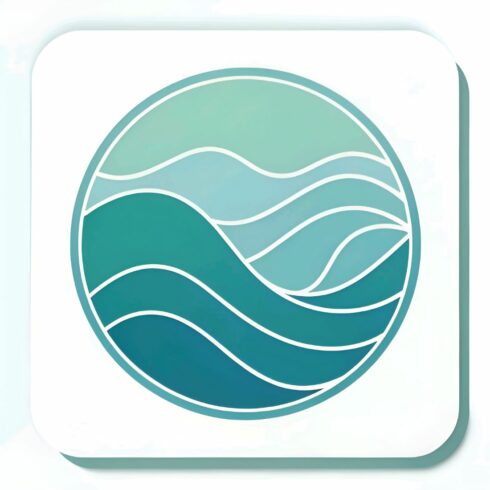 Abstract ocean wave logo isolated on white background serene and minimalist design for wellness, nature, or coastal themed brands, conveying tranquility and fluidity cover image.