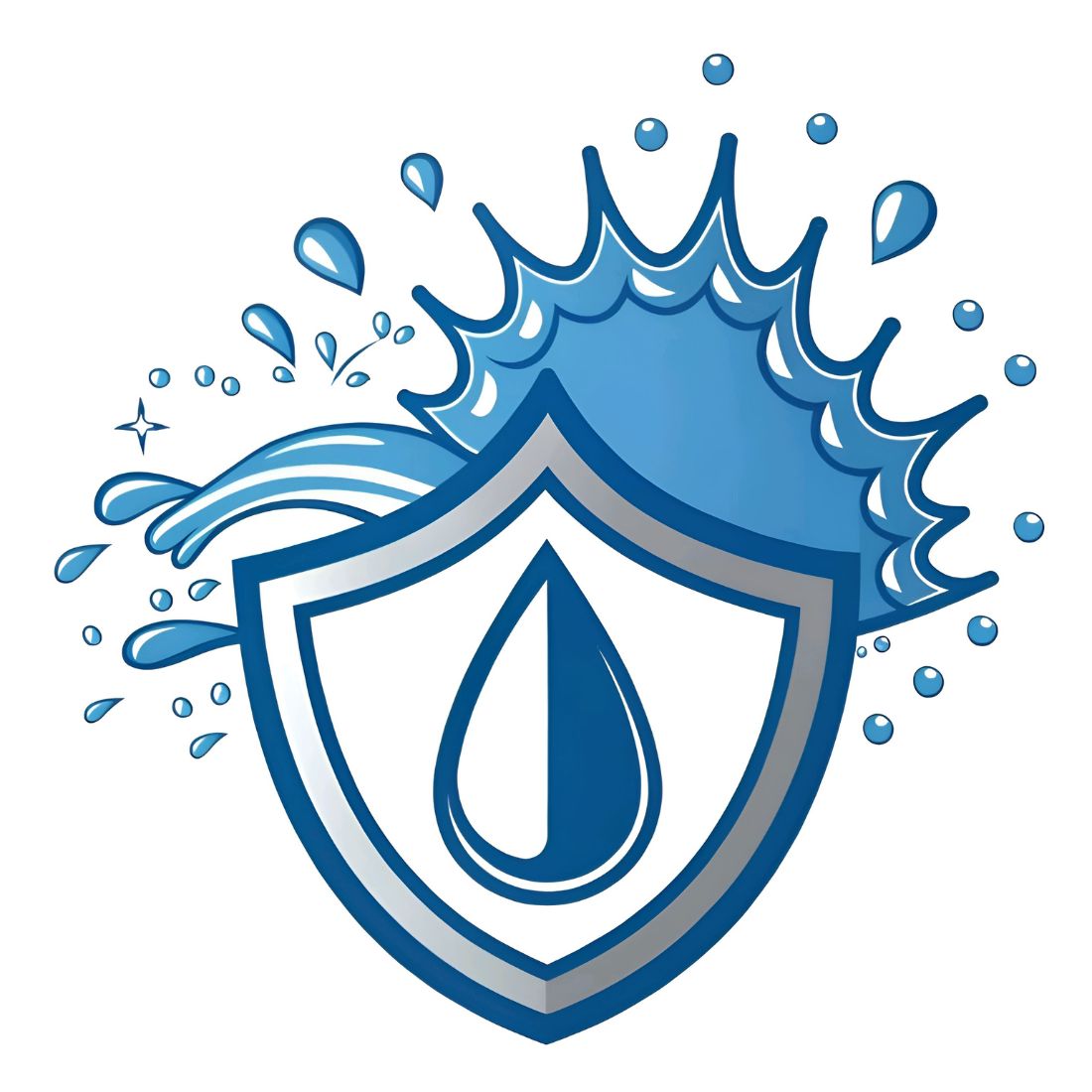 Waterproof shield icon isolated on white background, symbolizing ...