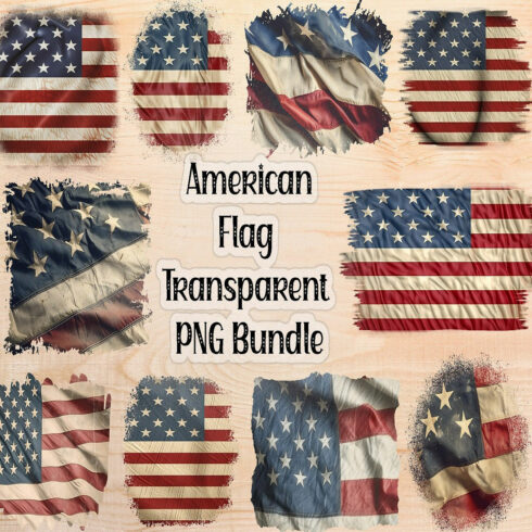 American Flag Sublimation PNG Bundle cover image.