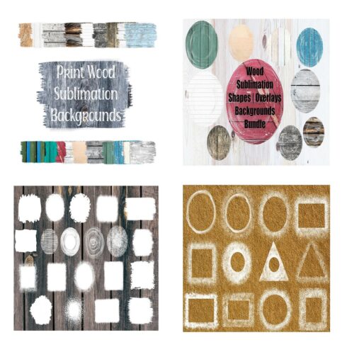 Bleach Effect Frame Backgrounds Sublimation Wood Overlays cover image.