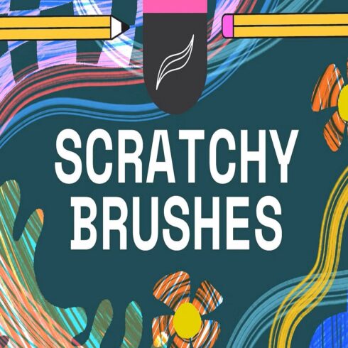 Procreate Rake Texture Brushes cover image.